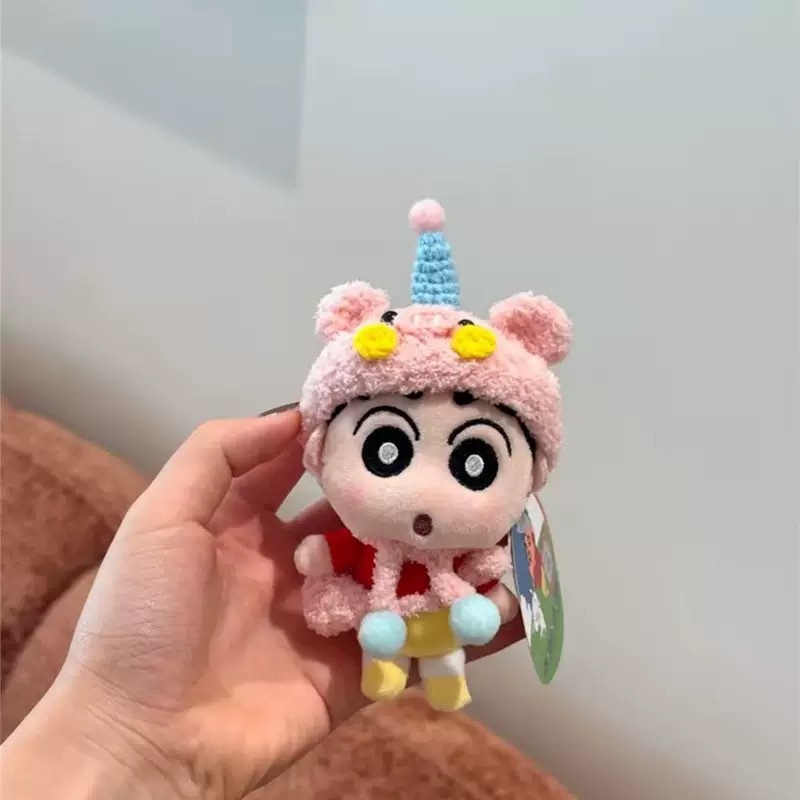 本物のクレヨンしんちゃんバッグペンダントかわいいぬいぐるみ漫画人形キーホルダースクールバッグペンダント学生ギフト|undefined