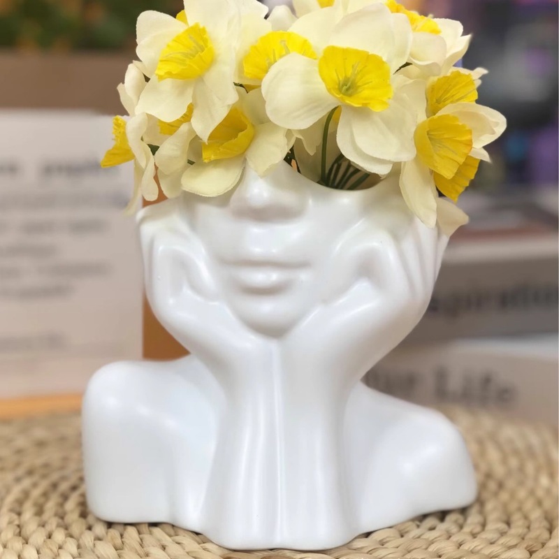 花の器北欧スタイルボディアート花瓶装飾品工芸品クロスボーダー顔リビングルームフラワーアレンジメント|undefined