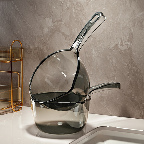 Water ladle household kitchen thickened plastic water ladle bath ladle water float ladle long handle unbreakable large deepening