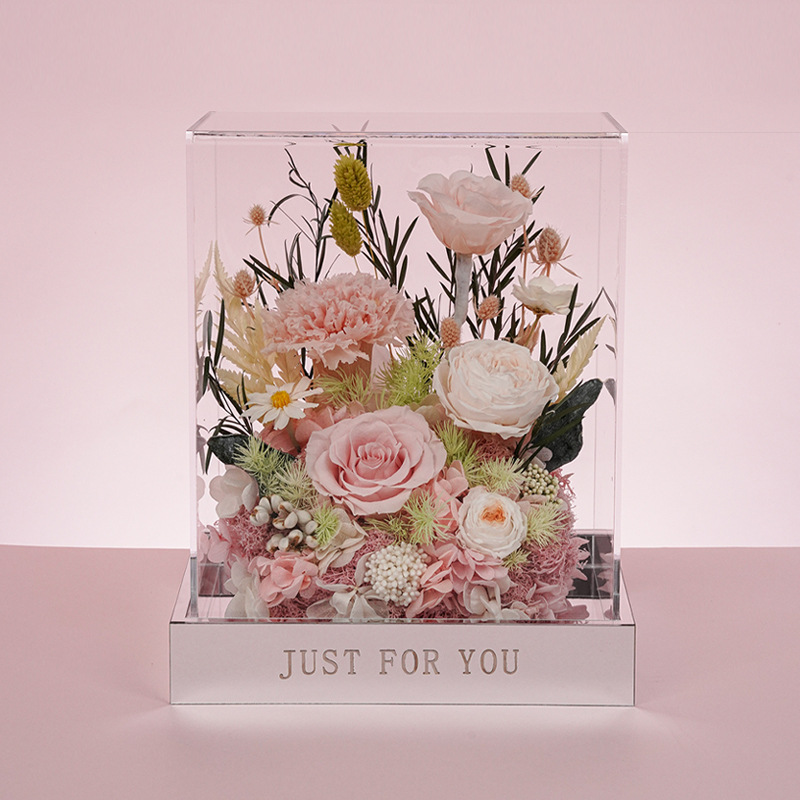 Polvo acrílico-naranja cuadrado