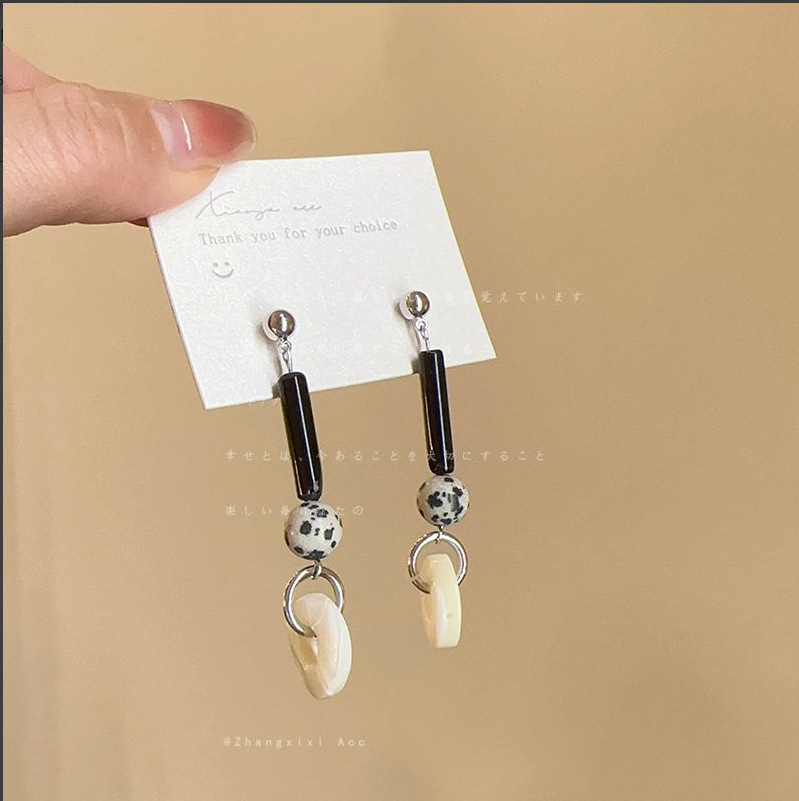 147#Aguja plateada-Plata-Negro-Blanco