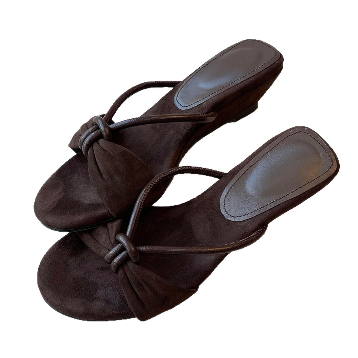 2026 verano nuevo estilo retro minimalista versátil pendiente con una zapatilla cruzada con arco de dedos desnudos zapatillas de viaje image 5