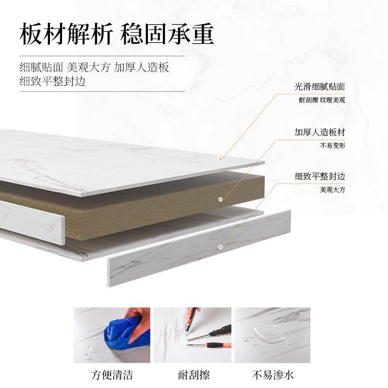 茶几轻奢现代小户型客厅家用圆形桌简约大理石is意式创意铁艺茶桌|undefined
