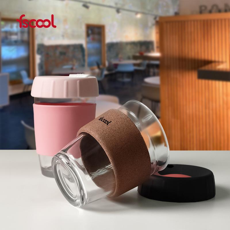 Coffee creative silicone glass handheld glass cover