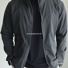 薄款轻量化透气防晒立领通勤休闲薄款夹克外套男太空灰黑色现货