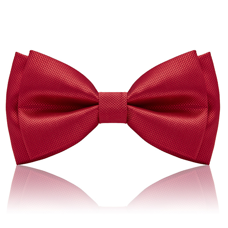 ↤↤↤빨간색 이중 작은 격자 위쪽이 짧고 아래쪽이 긴 나비넥타이 ↦=>=>=>