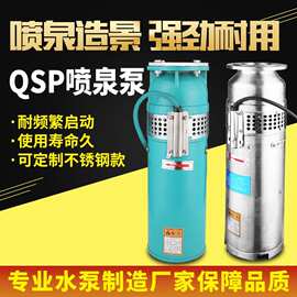 QSP喷泉泵潜水泵高扬程大流量浸水式水泵不锈钢喷泉泵厂家定制