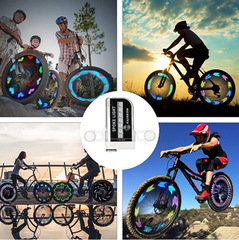 跨境電商亞馬遜/速賣通商品14LED30圖帶開關自行車輻條燈D106