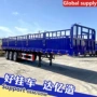 跨境自卸对开门仓栅半挂车