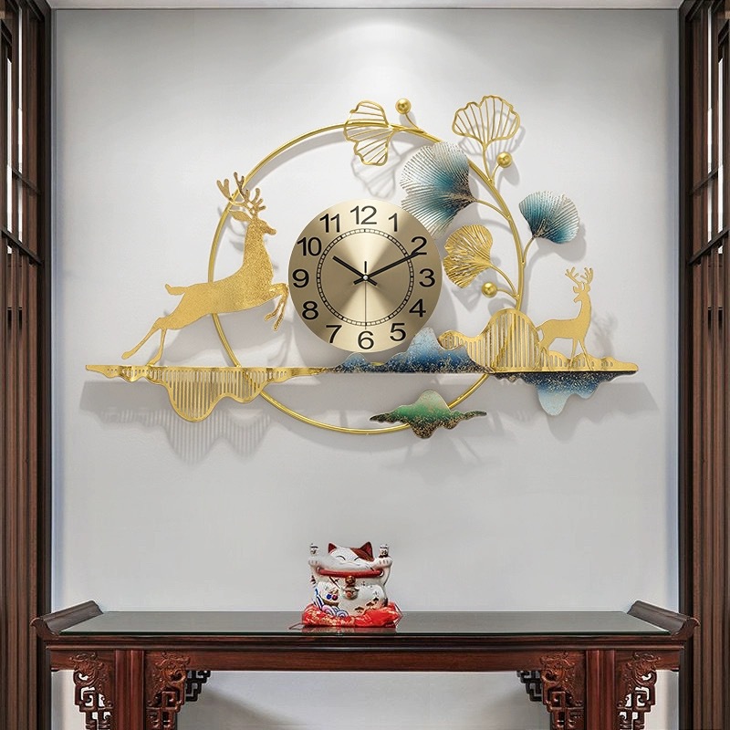 Reloj de pared decorativo diseño pavo real creativo minimalista – para sala de estar o fondo de casa de familia, venta en Amazon.