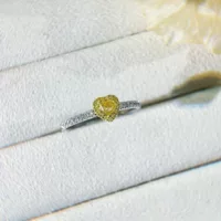 Простая атмосферная любовь 0.153ct18k золотое бриллиантовое кольцо европейская и американская мода минималистское кольцо в форме сердца украшения руки подарок
