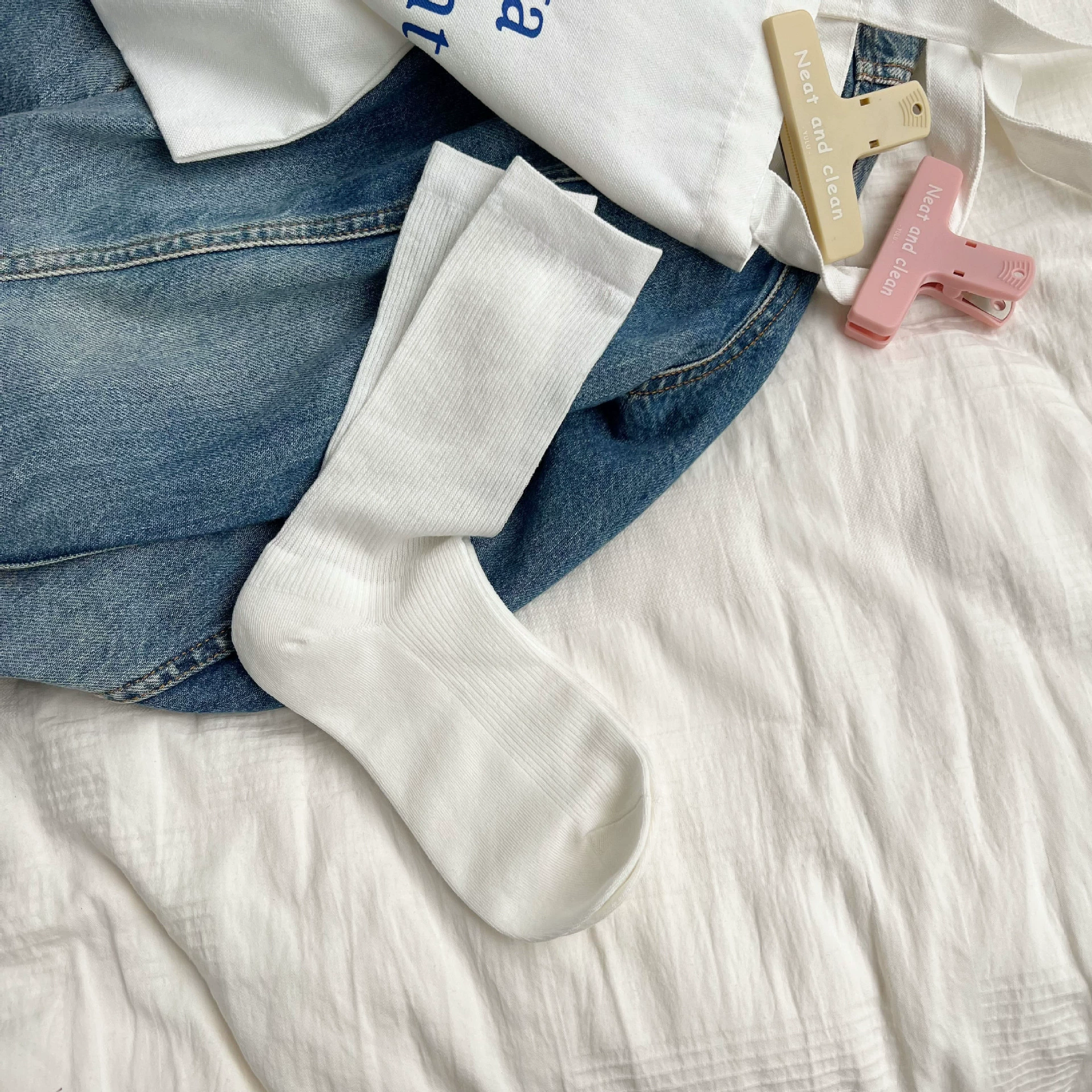 Tide, дышащие тонкие цветные гольфы для весны и лета, средней длины