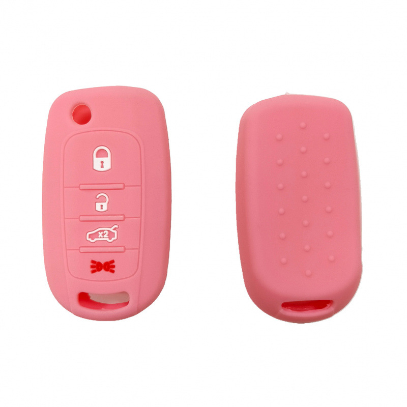 Aplicable a 4 teclas plegables FIAT 500 no estándar llave de silicona FIAT BoYue Lang Lingya estuche de control remoto