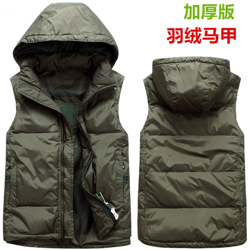 Autumn and winter outdoors Down Vest man Duck Down vest Winter clothes Down waistcoat Large Vest