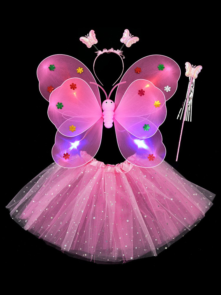 Новая светящаяся двойная трехслойная набор+звездная юбка