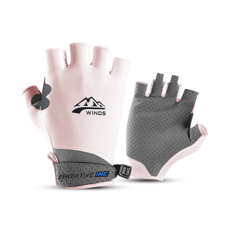 Guantes deportivos absorción de humedad y que absorbe el sudor transpirable resistente al sol pantalla táctil superconductora al aire libre ciclismo hielo Frisbee guantes