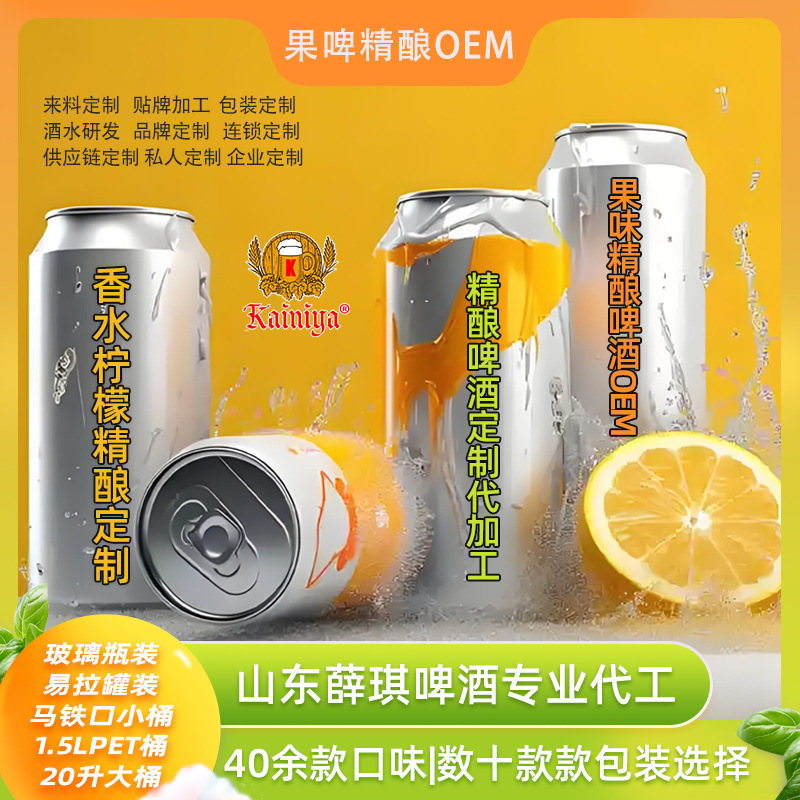 山东啤酒厂家定制精酿啤酒OEM贴牌多款式黄啤果啤支持专属酿造