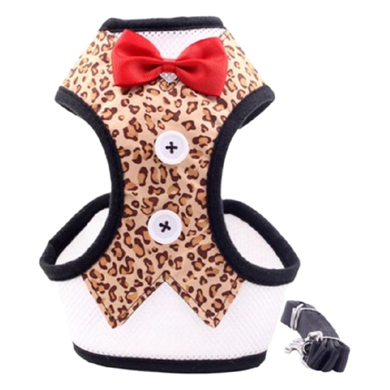Suministro directo de fábrica chaleco mascota cuerda de tracción perro pecho espalda traje arco vestido de noche mascota pecho espalda tracción