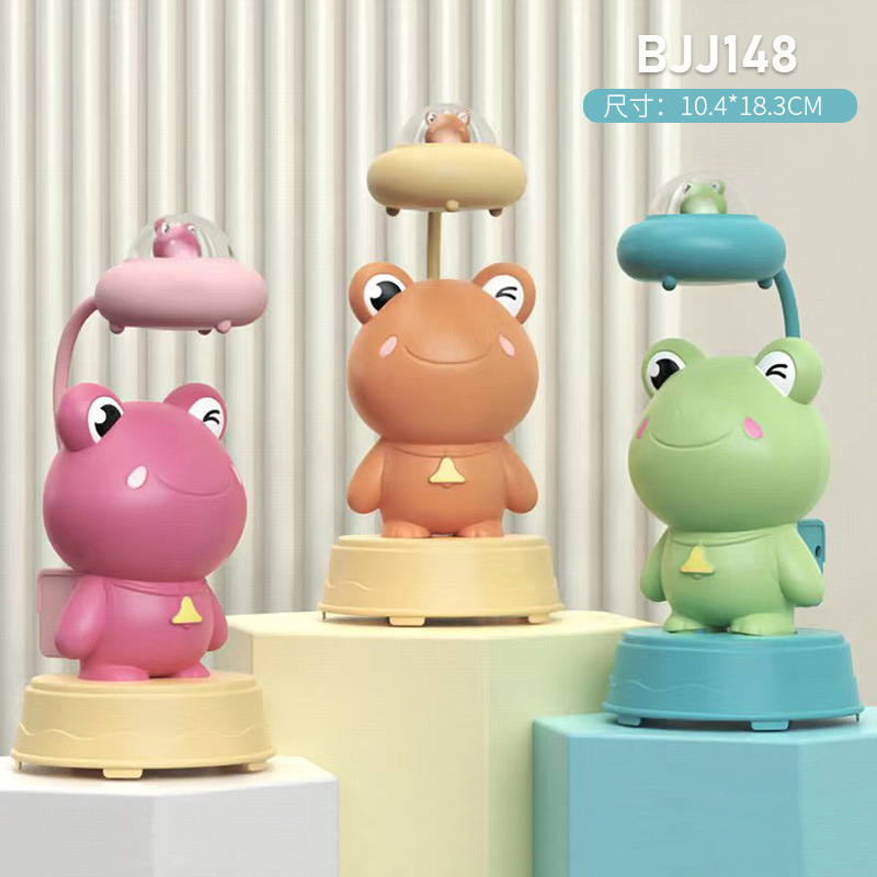 Dibujos animados astronauta Rana dinosaurio unicornio sacapuntas lámpara de mesa USB recargable habitación de los niños LED protección de los ojos lámpara de mesa