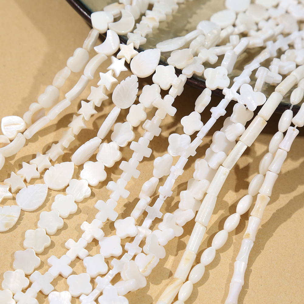 Organic beads heart shaped drop-shaped