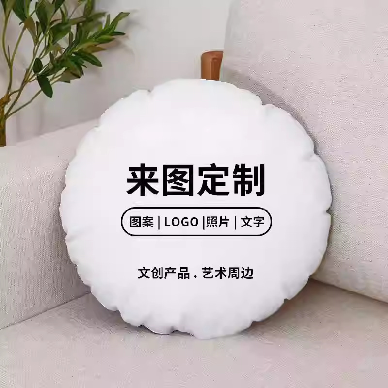 Cross-Border Round Pillow with Customized Logo, Ugly Cat and Dog Pet Doll Cushion, Special-Shaped Customized Car Cushion with Pictures