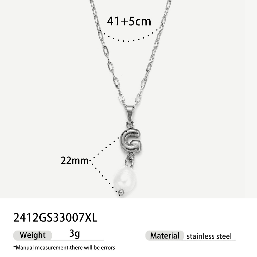 TENA collar de acero inoxidable de perlas verdaderas simplista de alto nivel nicho de diseño de acero de titanio collar de collar para mujeres image 31