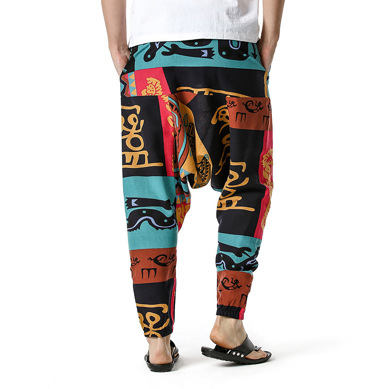 men's and women's foreign trade Harun yoga pants loose bohemian pants hanging pants moth pants 32