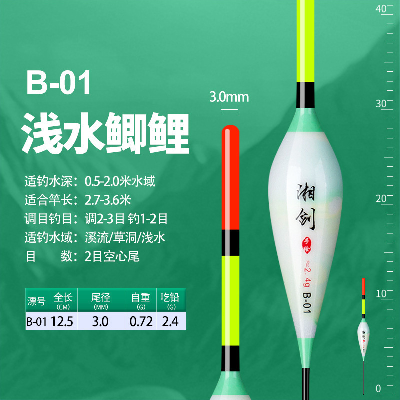 全水域纳米漂全目加粗空心尾高灵敏老人近视远投大物鲫鲤鱼漂浮漂|undefined