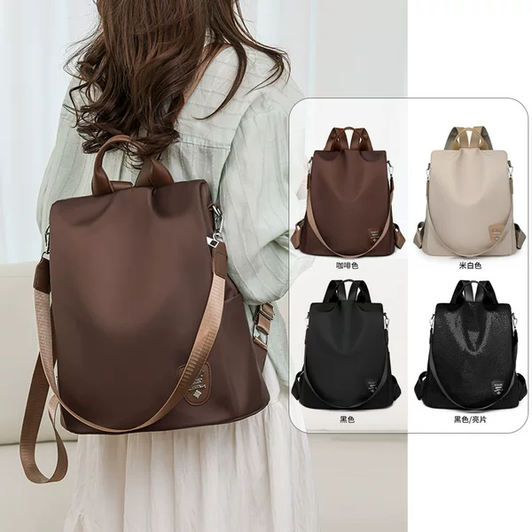 Anti-theft women's backpack 2026 new model waterproof Oxford cloth backpack for commuting, lightweight, large-capacity school bag, travel bag