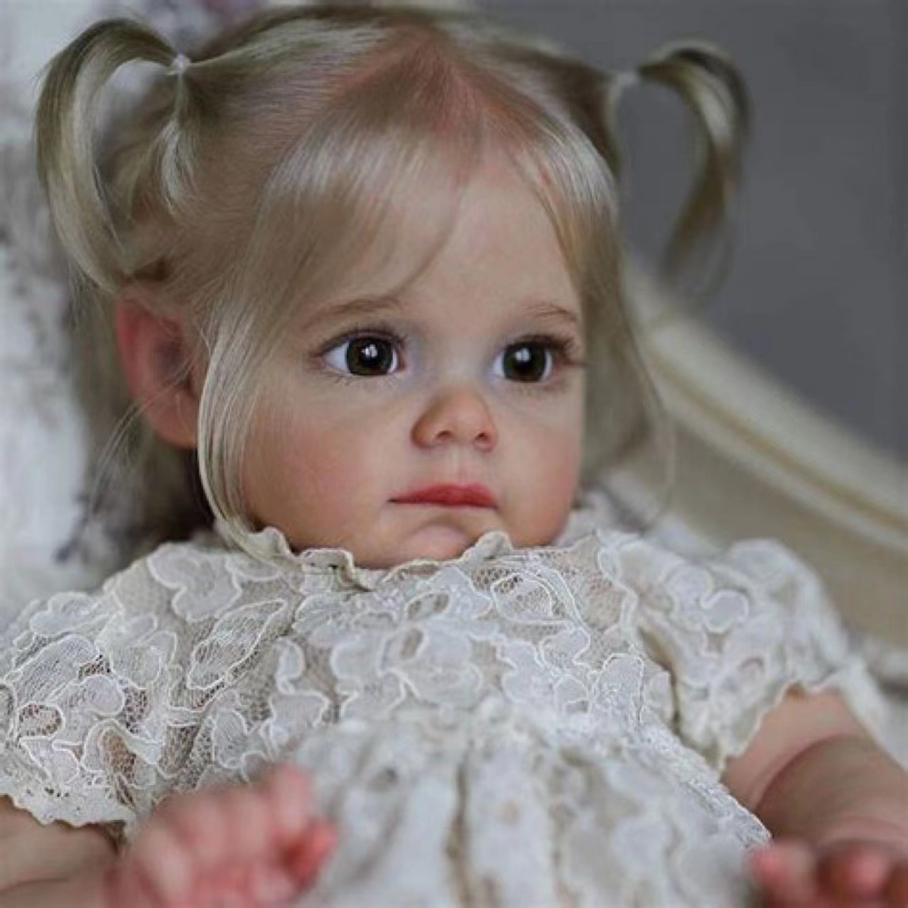 Muñeca Reborn de Simulación Niña de Vinilo Pintado en 3D a Mano para Niños