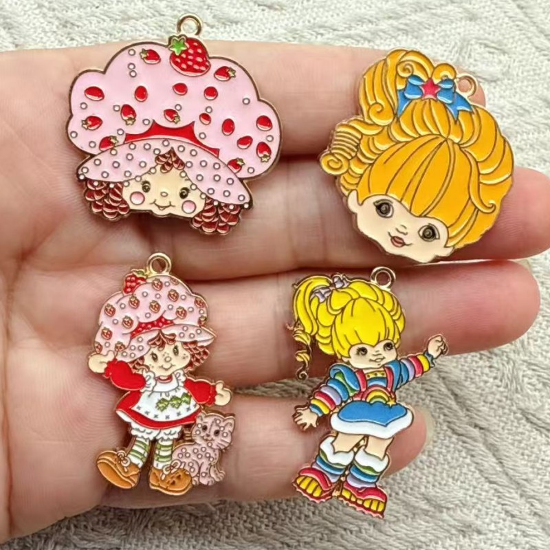 Classic Cartoon DIY Accessories Small Ornaments Ocean Series Alloy Accessories K Gold Alloy Enamel Mermaid Pendant