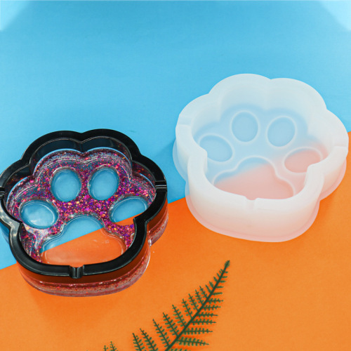 diy glue mold large cat claw ashtray silicone mold handmade ashtray abrasives manufacturer direct sales