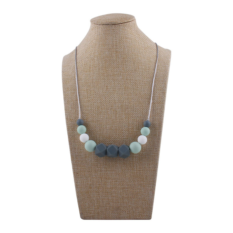 Amazon nuevo collar de mordedor de silicona molares mordedor palo masticable colgante collar