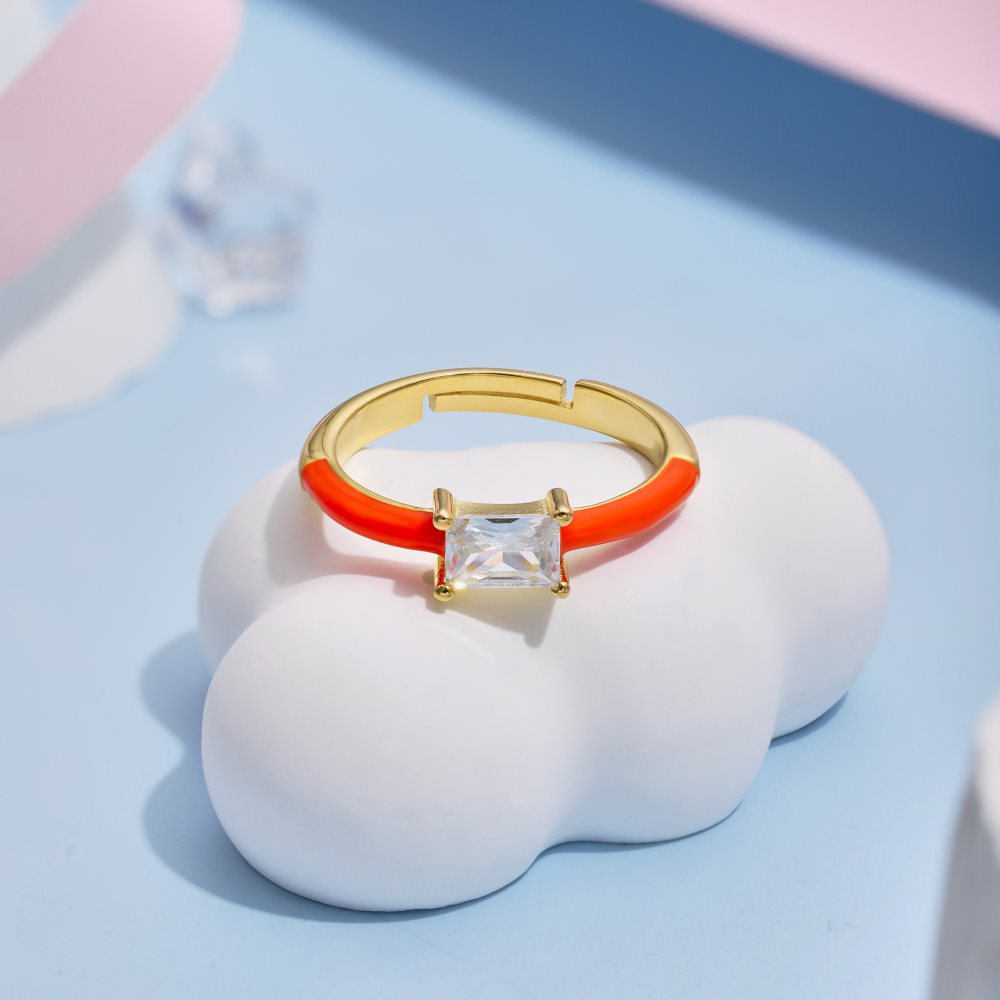 Fashion Geometric Sterling Silver Plating Zircon Open Ring 1 Piece