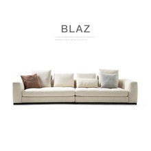 意式Blazer布雷泽极简真皮沙发客厅现代简约头层牛皮轻奢直排组合