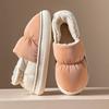 Demi-season slippers with down, non-slip warm footwear indoor for beloved, loose fit