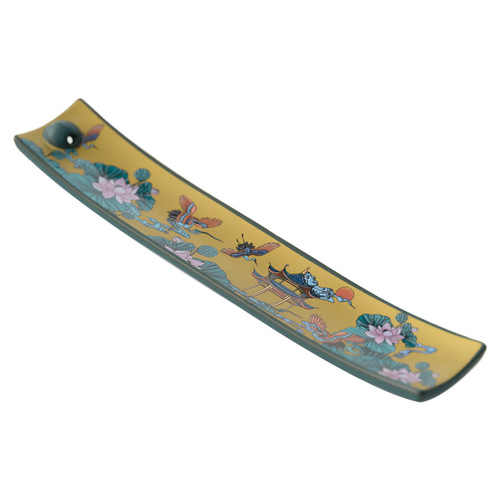 New Enamel Color Line Incense Holder, Ceramic Horizontal Incense Burner, Creative Home Incense Burner, Incense Way Decorative Piece
