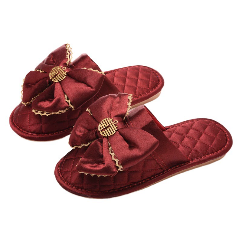 Элитный смысл жизни Год хлопковые тапочки Красные праздничные теплые свадебные тапочки Свадебные Жених Невеста зима пара мужчин