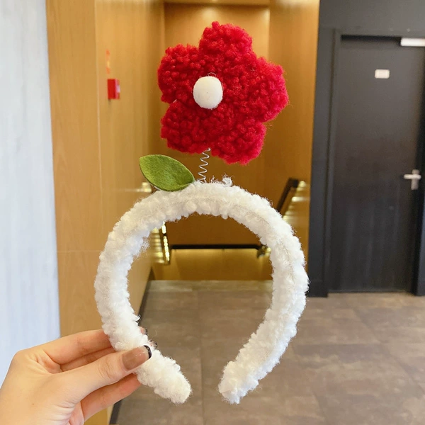 Flower-shaped, red