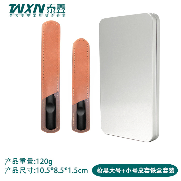 Al por mayor archivo de uñas de doble cara al por mayor archivo de uñas de acero inoxidable de cuatro lados tira de molienda de uñas traje de herramienta de manicura