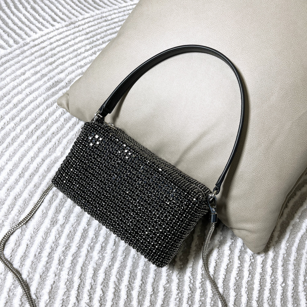 Borsa da donna transfrontaliera piena di diamanti borsa a tracolla borsa a tracolla con strass lucidi borsa da donna fatta a mano borsa da donna con diamanti_voghion.com
