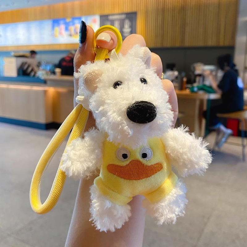 Pequeño colgante de peluche West Highlands bolsas de perros muñecas muñecas adorables regalo de estudiantes muñecas máquina de peluche lotes