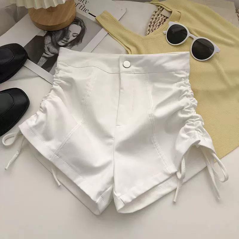 Женские шорты с высокой талией, летние облегающие, размеры S–4XL, тонкие, свободный крой для груши