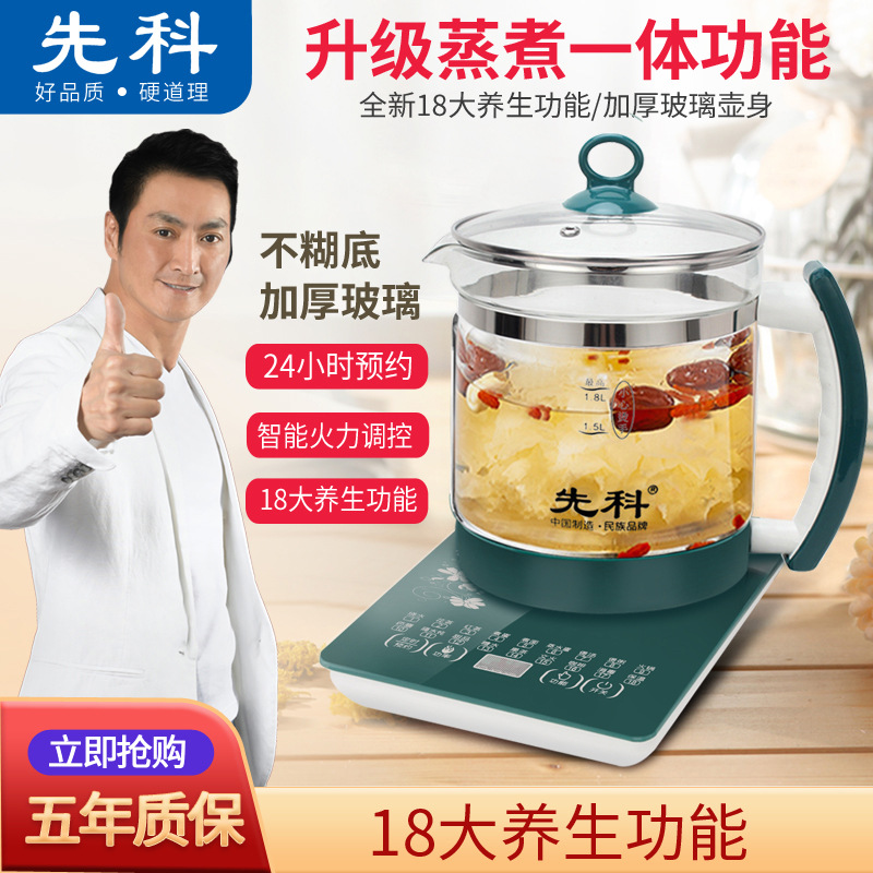 Selected Health Pot Home Smart Multifunctional Glass Electric Kettle Tea Maker Herbal Tea Cup Cooking and Decoction Pot