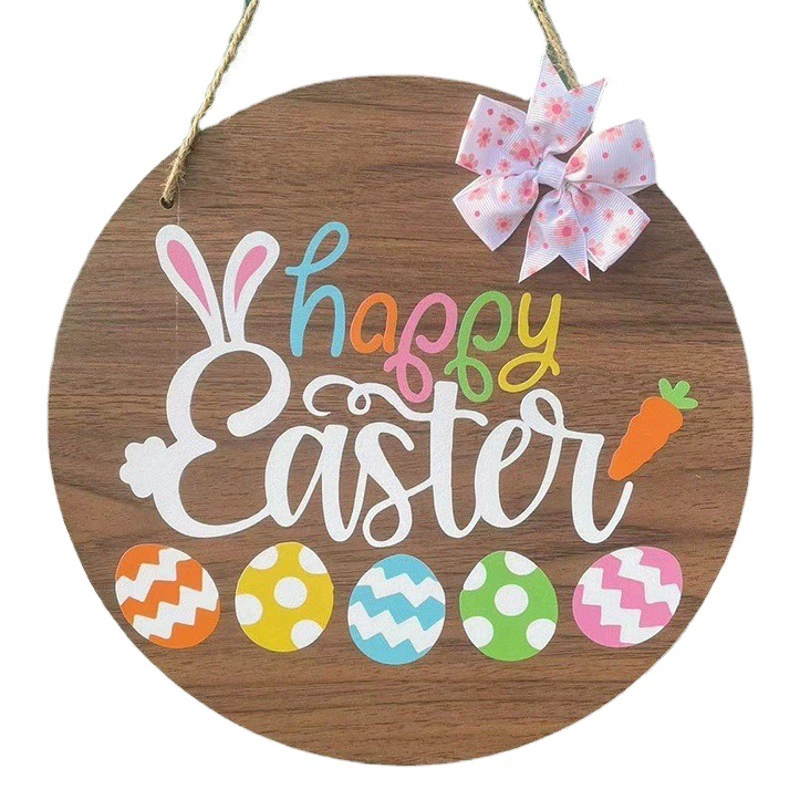 Новый искусственный цветок деревянная дверь украшение висит DIY домашние праздничные украшения приветственный кулон