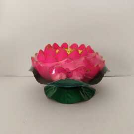大豆蜡莲花灯荷花蜡烛莲花蜡烛长明灯红色还愿蜡烛厂家酥油灯批发