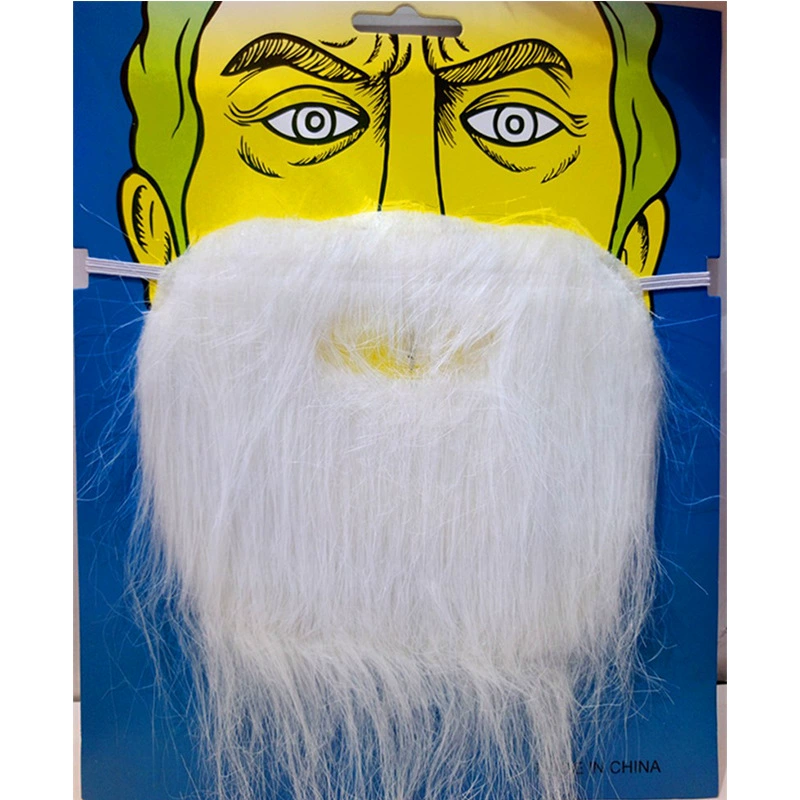 Self-Adhesive Fake Beard Set, 12-Card Plush Fiber, Halloween & Party Costume Accessories