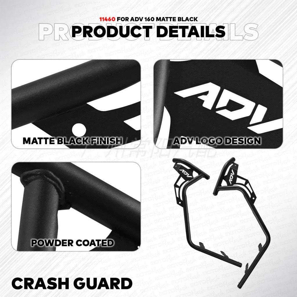 Motorcycle ADV160 modified crash bars, suitable for 2021-2026 Honda ADV160 models, providing protection against falls