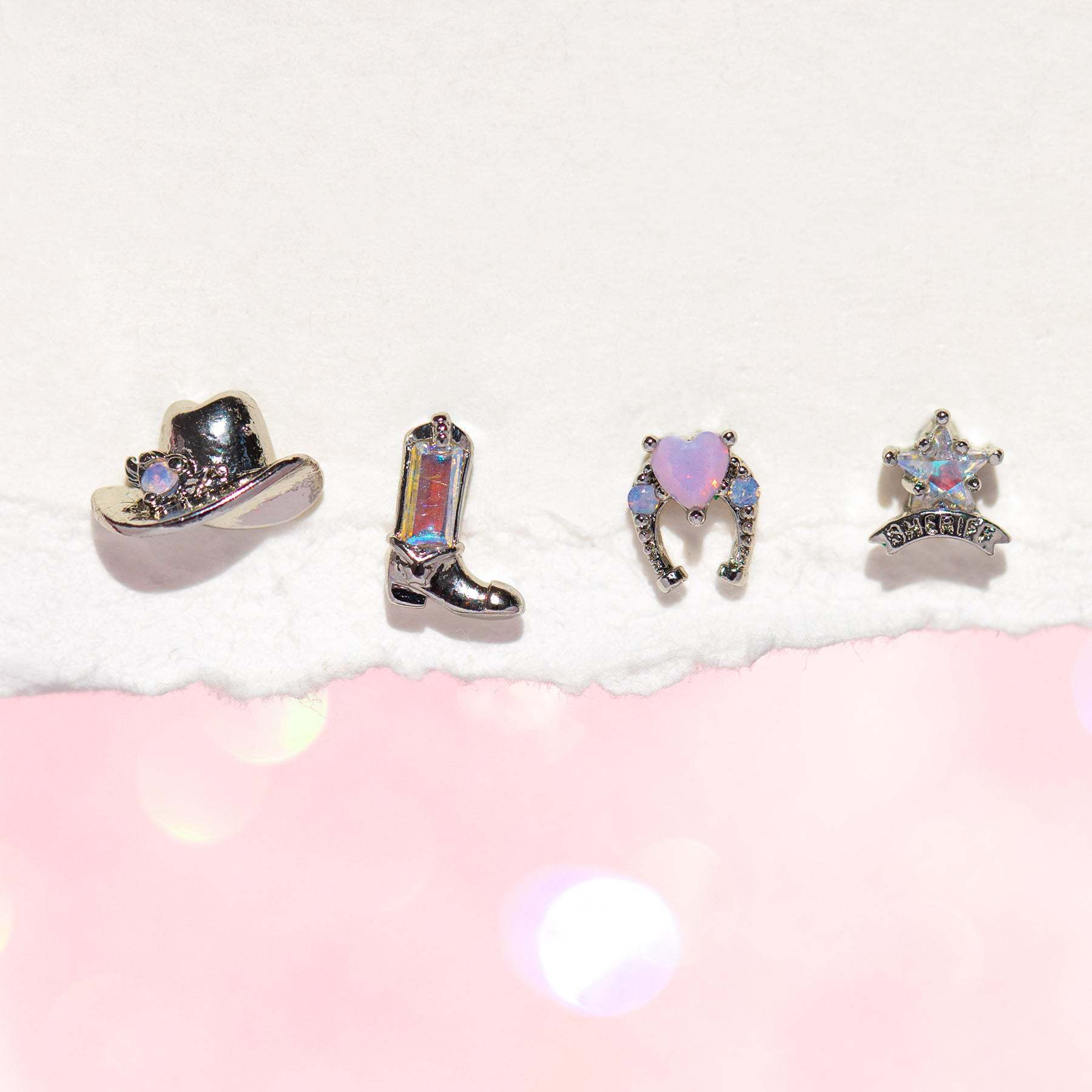 Heart Shape Pattern Women's Gender 1 Set Cute Heart Shape Inlay Brass Zircon Ear Studs