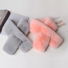 厂家批发围脖围巾保暖领子冬季女毛毛加厚仿皮韩版新款毛绒百搭护